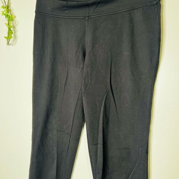 Lululemon Black Crop Angle Hem Double Waist Band Athletic Pants - Picture 10 of 11